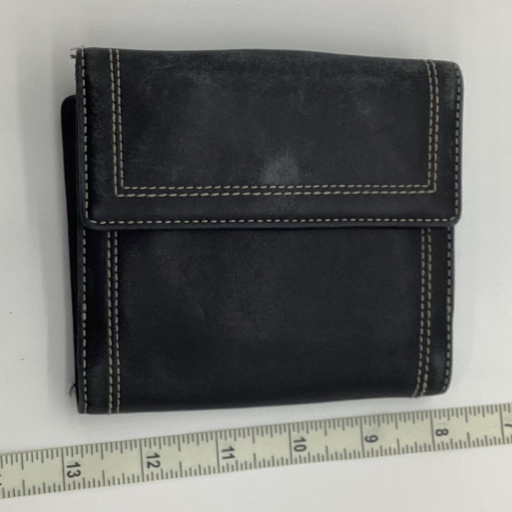 2151. Vintage Coach Black Wallet 2PC Set w/ Large Buckle VGUC - Picture 11 of 13